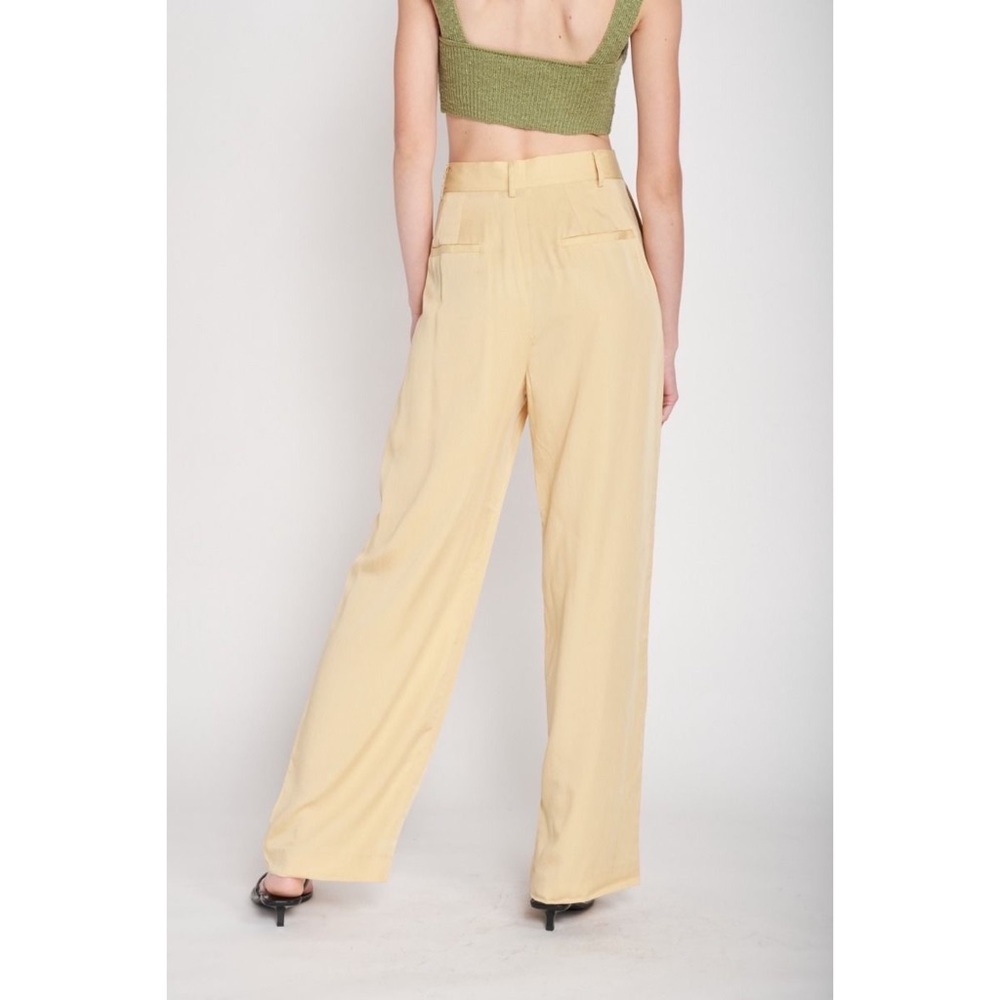 High Waist Wide Leg Trousers With Front Pleats - Picture 3 of 6